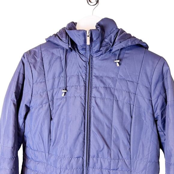 Lands End Blue‎ Hooded Puffer Jacket - Picture 2 of 9